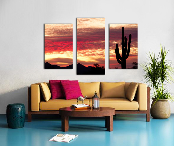Tequila Sunrise Landscape Canvas print