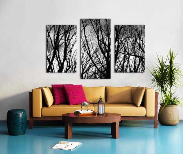 Tree Branches Into The Night Impression sur toile