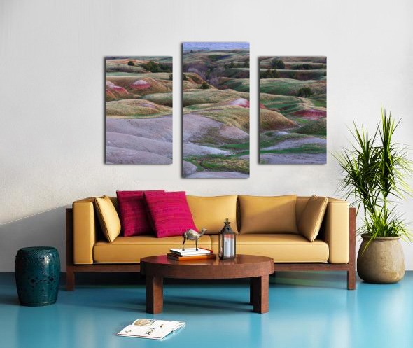 Colors of South Dakota Badlands Tuscany-Like Rolling Hills Canvas print