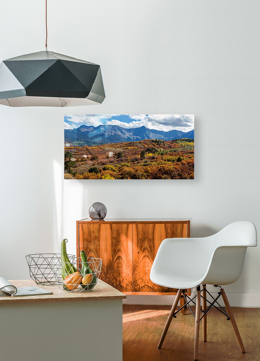 Colorado Painted Landscape Panorama PT1  HD Metal print with Floating Frame on Back