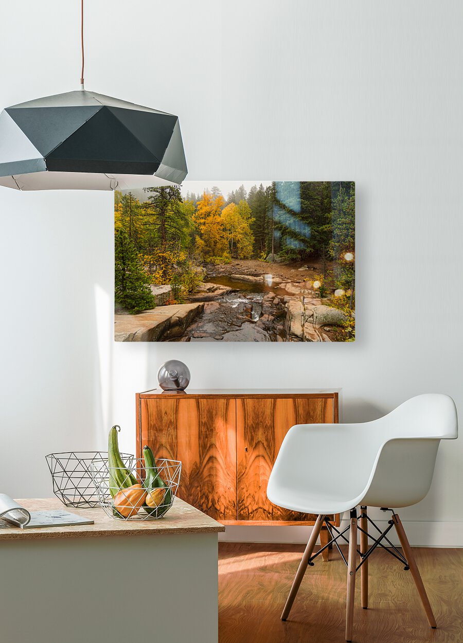Downstream St Vrain  HD Metal print with Floating Frame on Back