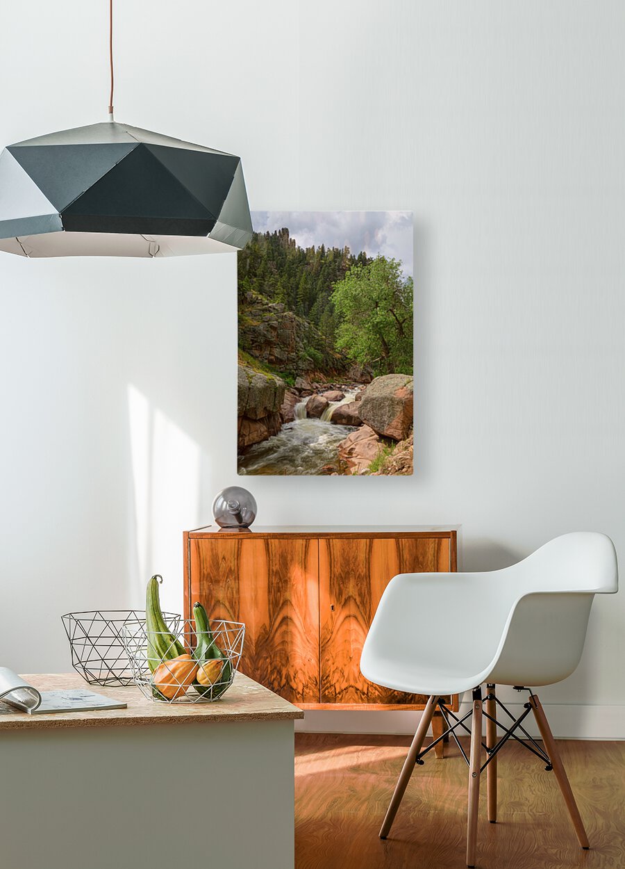 Getting Lost In A Canyon Creek  HD Metal print with Floating Frame on Back