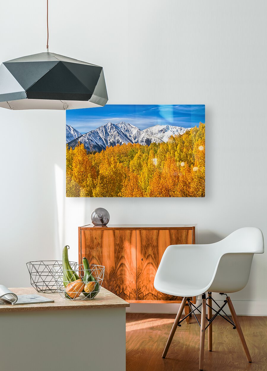 Colorado Rocky Mountain Autumn Beauty  HD Metal print with Floating Frame on Back