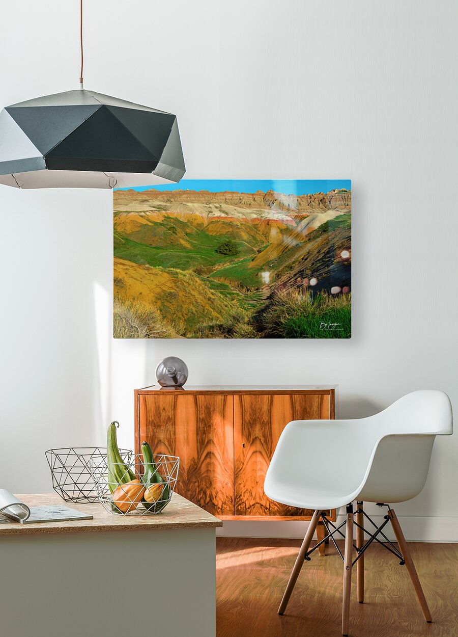 Enchanting Colors of the South Dakota Badlands  HD Metal print with Floating Frame on Back