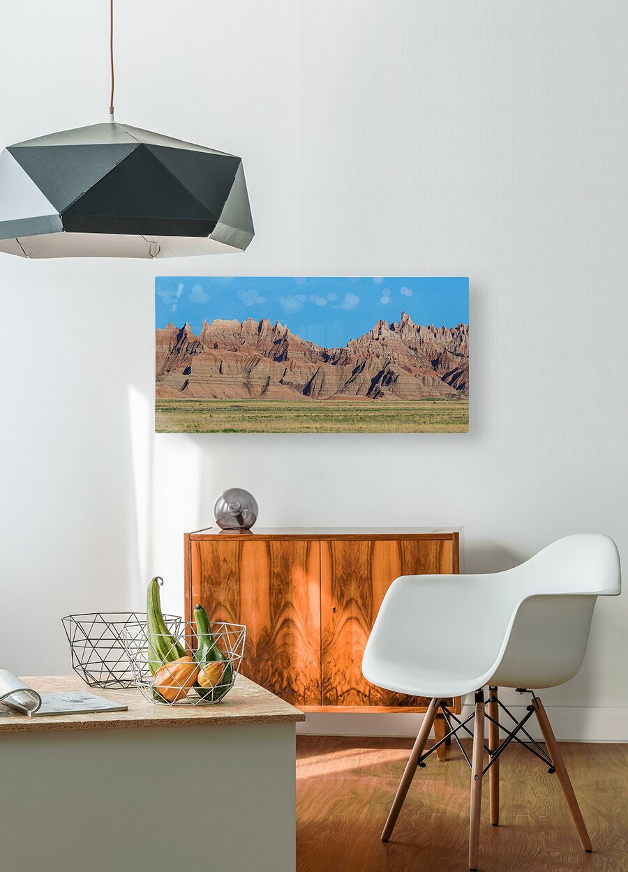 Breathtaking Panoramic Views - Badlands National Park from Conat  HD Metal print with Floating Frame on Back