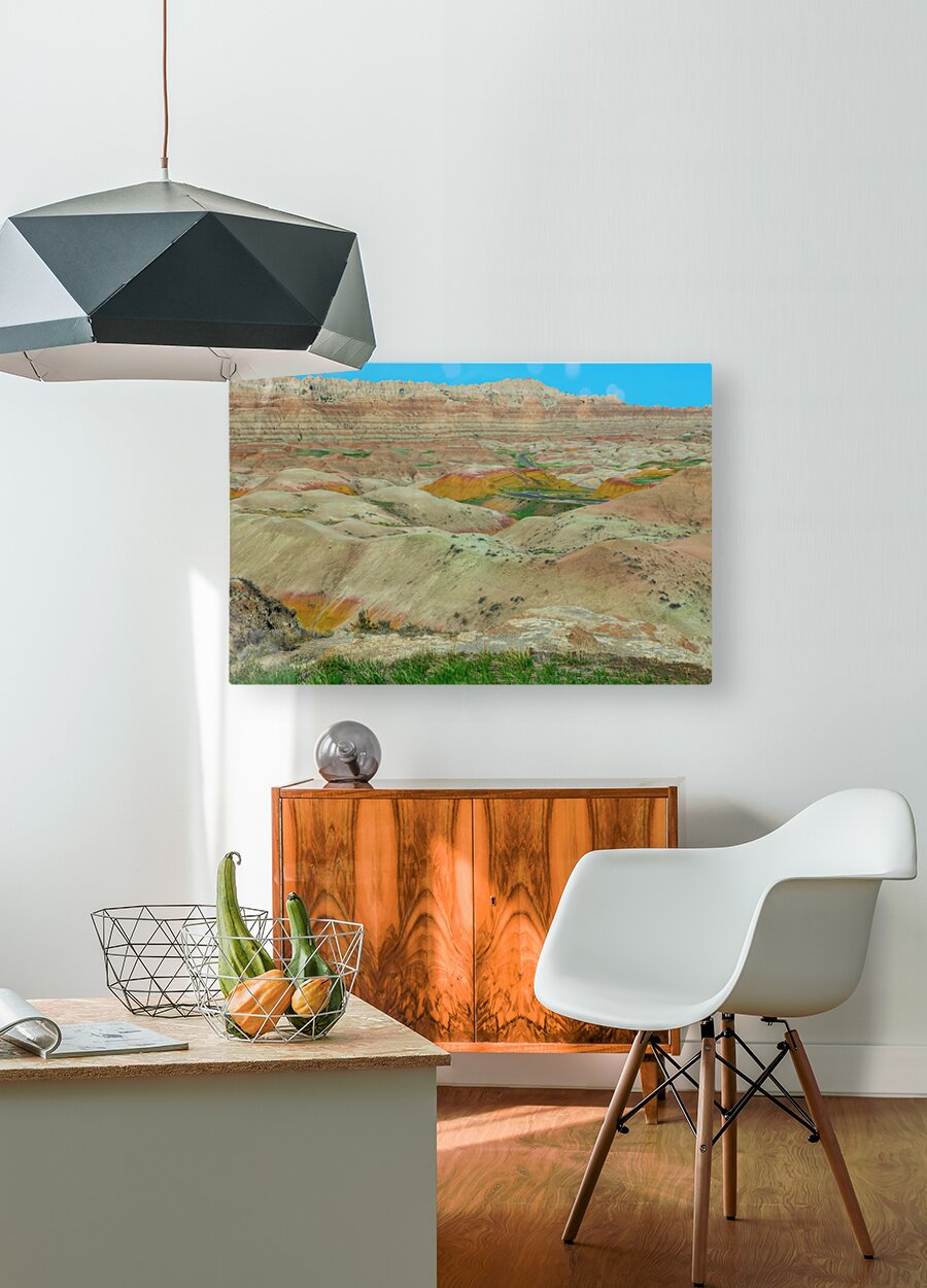 Discover the Vibrant Beauty of Badlands National Park SD  HD Metal print with Floating Frame on Back