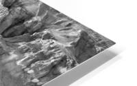 Monochrome Mystique Intricate Enigmatic Maze of Badlands Canyons Impression metal HD