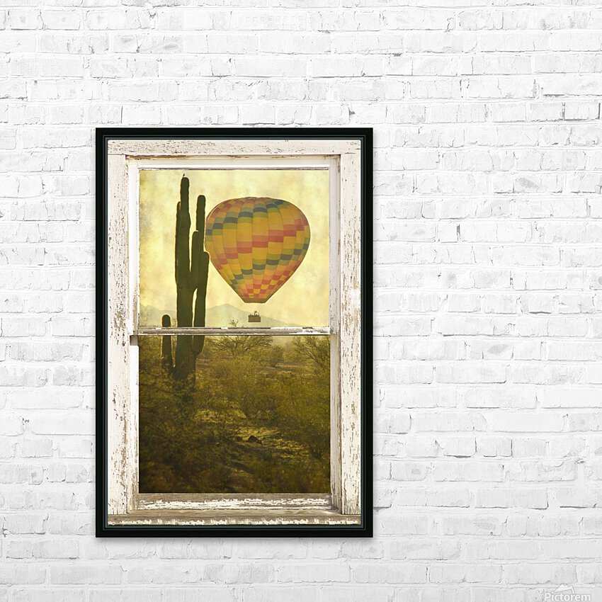 Arizona Hot Air Balloon White Window Peal View HD Sublimation Metal print with Decorating Float Frame (BOX)