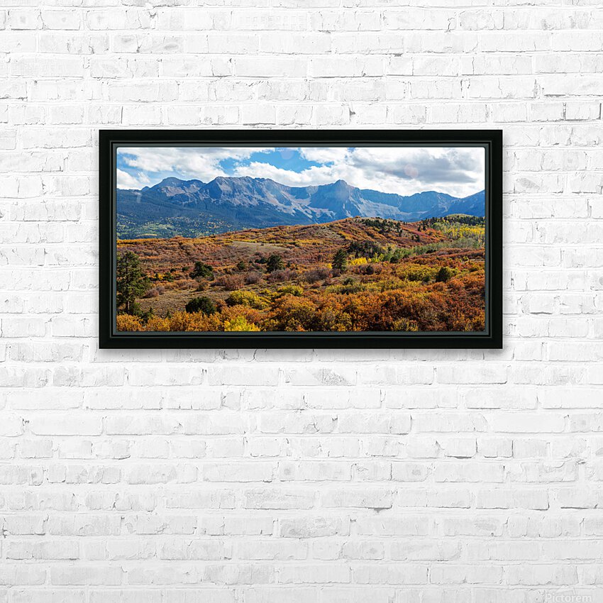 Colorado Painted Landscape Panorama PT1 HD Sublimation Metal print with Decorating Float Frame (BOX)
