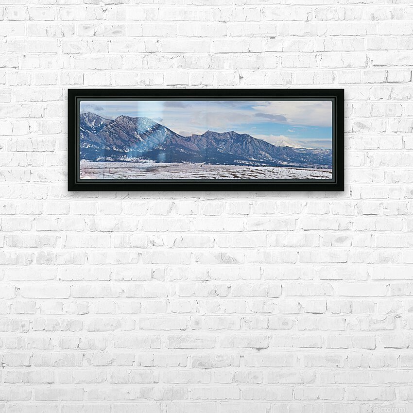 Flatirons Longs Peak Rocky Mountain Panorama HD sublimation métal imprimé avec décoration flotteur cadre (boîte)