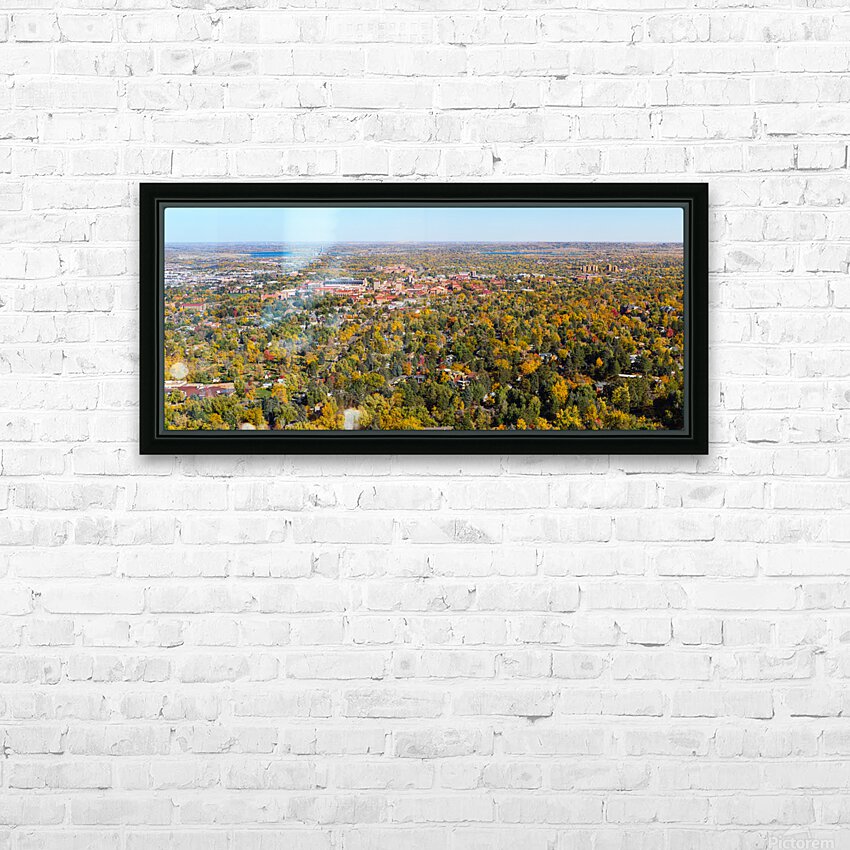 Colorado University Boulder Fall Panoramic HD Sublimation Metal print with Decorating Float Frame (BOX)