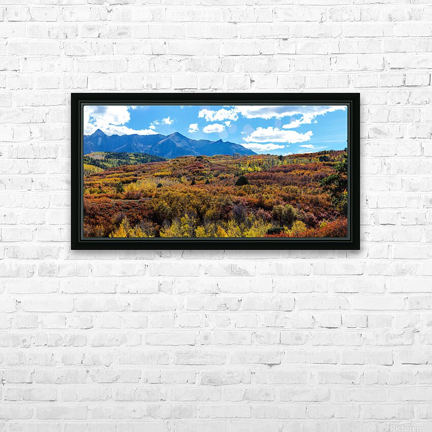 Colorado Painted Landscape Panorama PT2a HD sublimation métal imprimé avec décoration flotteur cadre (boîte)