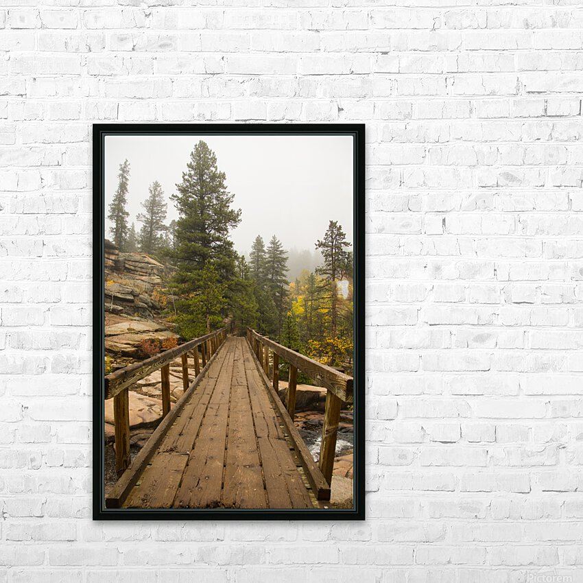 Bridge Into The Clouds HD Sublimation Metal print with Decorating Float Frame (BOX)