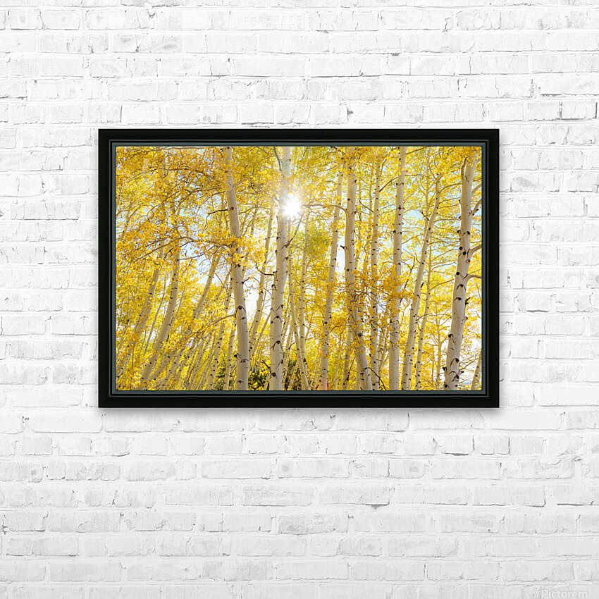 Golden Sunshine Autumn Day HD sublimation métal imprimé avec décoration flotteur cadre (boîte)
