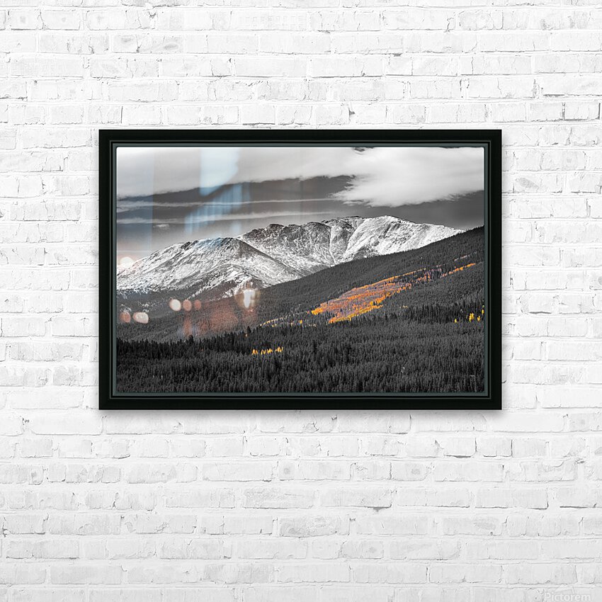 Rocky Mountain Independence Pass Glow HD sublimation métal imprimé avec décoration flotteur cadre (boîte)