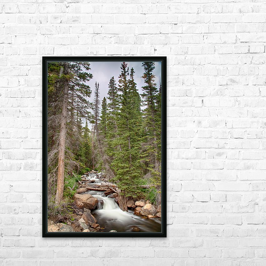 Colorado Rocky Mountain Flowing Stream HD Sublimation Metal print with Decorating Float Frame (BOX)