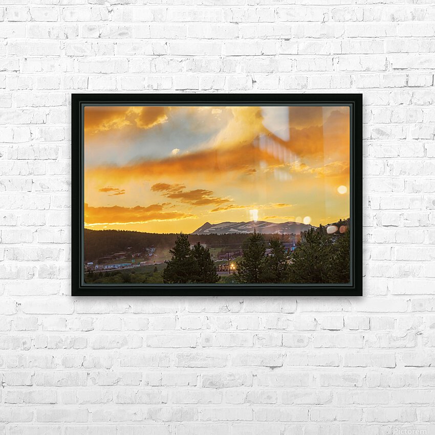 Train Sunset  Rollinsville Colorado HD sublimation métal imprimé avec décoration flotteur cadre (boîte)