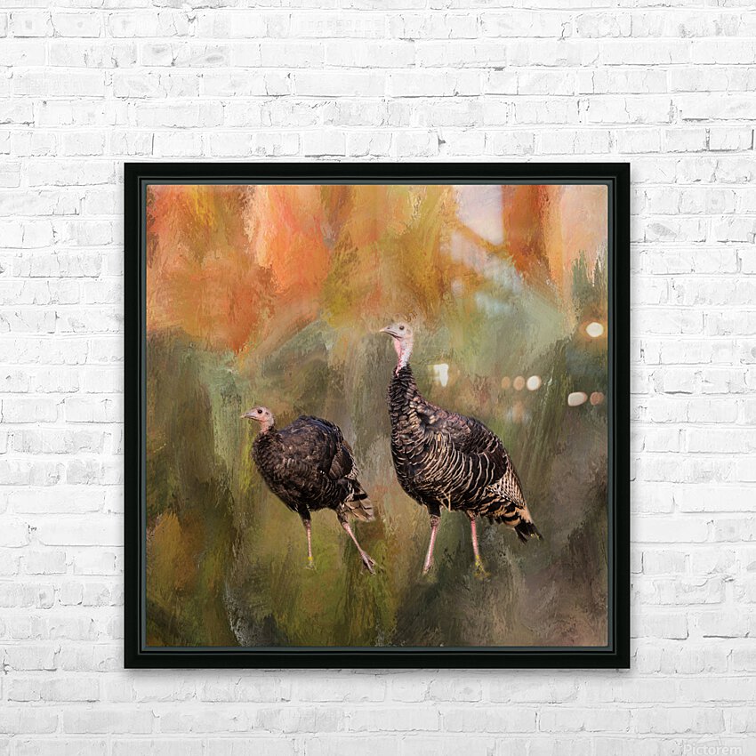 jive turkeys HD Sublimation Metal print with Decorating Float Frame (BOX)