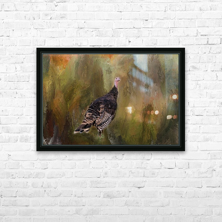 Wild Native Merriam Turkey HD Sublimation Metal print with Decorating Float Frame (BOX)