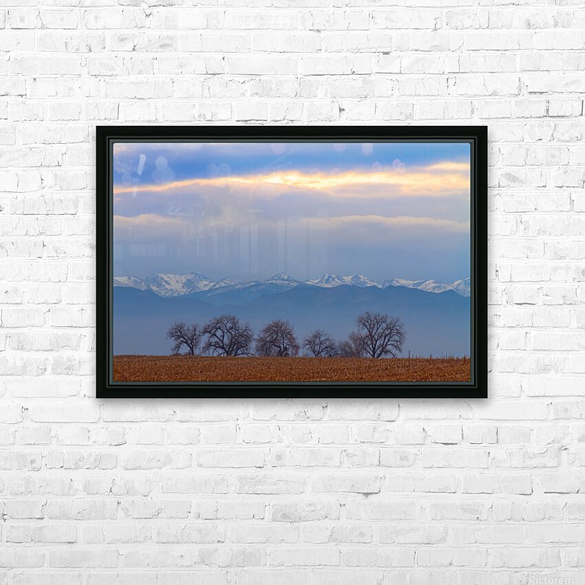 Colorado Rocky Mountain Front Range Standing Ovation HD Sublimation Metal print with Decorating Float Frame (BOX)