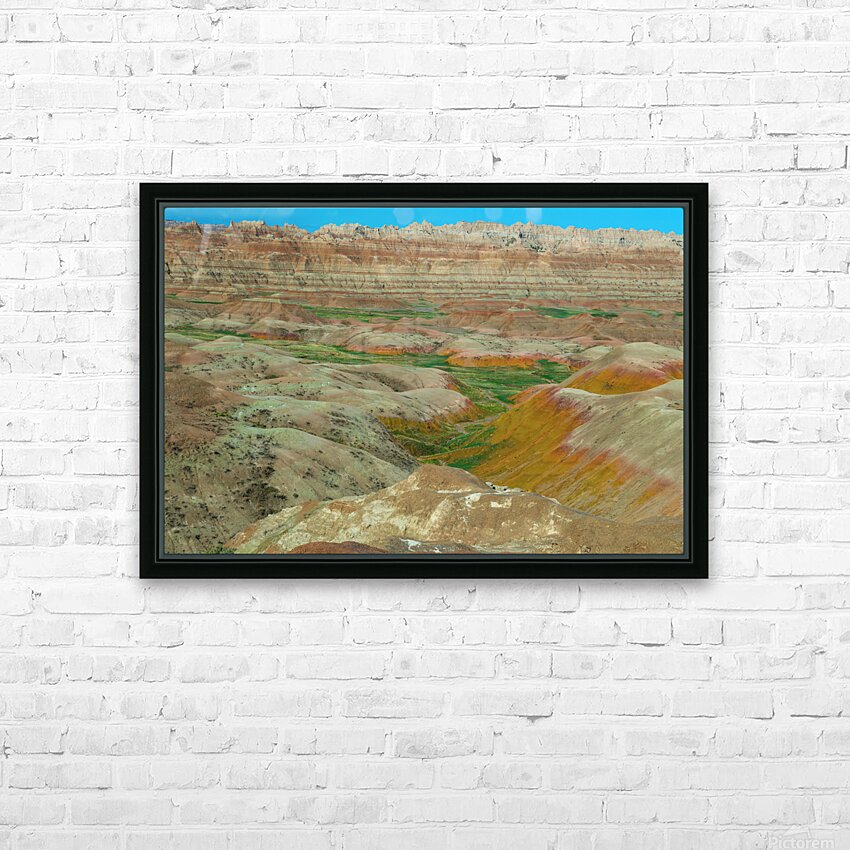 Vibrant Captivating Nature Landscape of Colorful Badlands HD Sublimation Metal print with Decorating Float Frame (BOX)