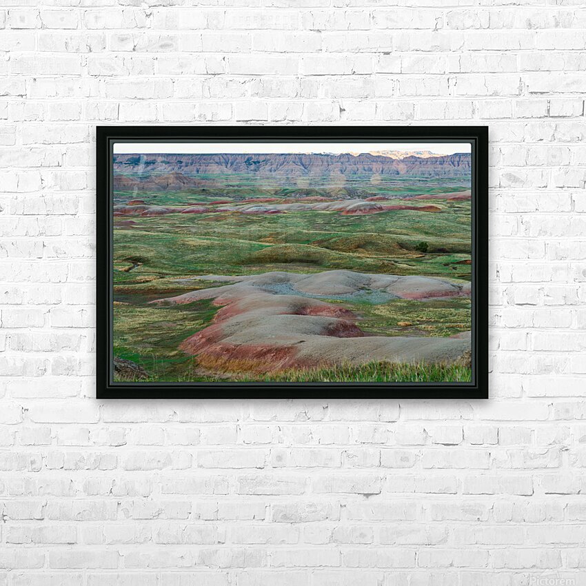 South Dakota Badlands Grasslands Embrace Majestic Canyon Buttes HD Sublimation Metal print with Decorating Float Frame (BOX)