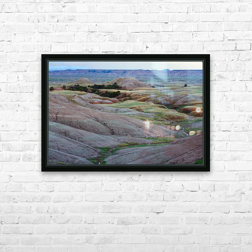 South Dakota Badlands and Colorful Morning Grasslands HD Sublimation Metal print with Decorating Float Frame (BOX)