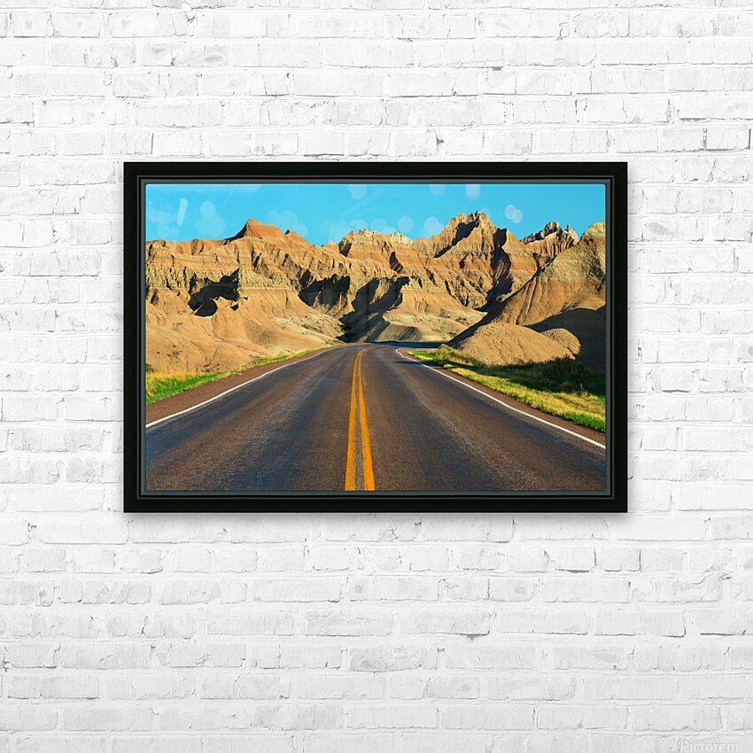 Majestic Badlands of South Dakota - A Scenic Drive of Natural Beauty HD Sublimation Metal print with Decorating Float Frame (BOX)