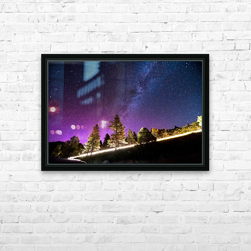 Starry Night Sky Astrophotography Colorado Rocky Mountains HD Sublimation Metal print with Decorating Float Frame (BOX)