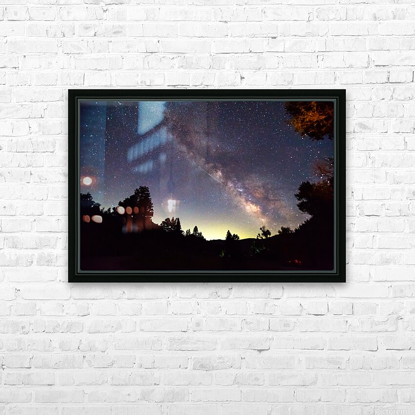 Milky Way and Perseid Meteor Shower in Colorados Poudre Canyon HD Sublimation Metal print with Decorating Float Frame (BOX)