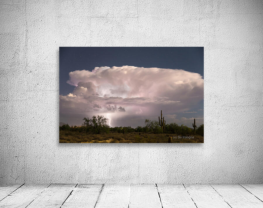 Arizona Monsoon Thunderstorm Illuminates the Desert Wall Preview