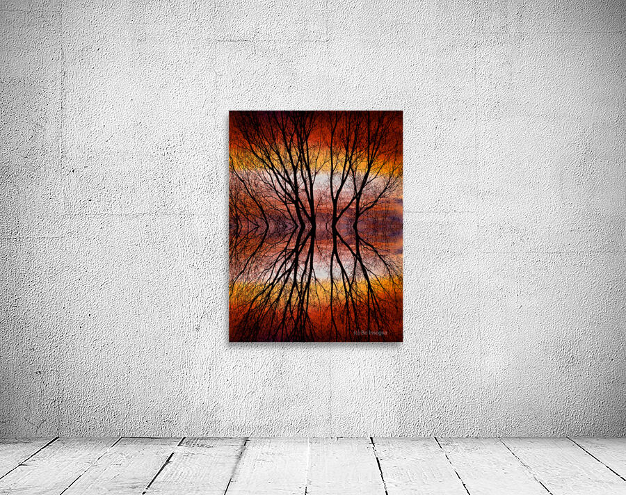Sunset Tree Silhouette Abstract 2 Wall Preview
