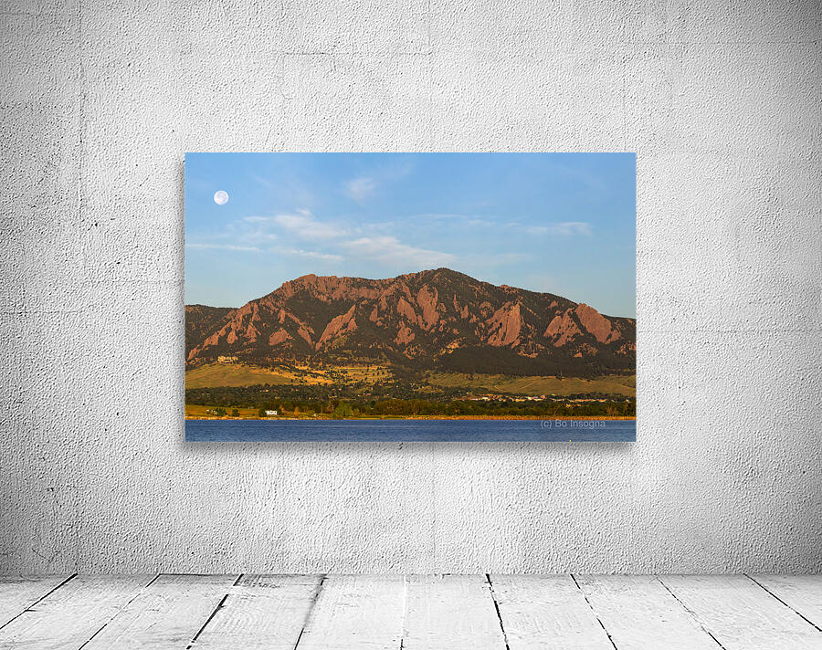 Full Moon Boulder Colorado Front Range Panorama PT2 Wall Preview