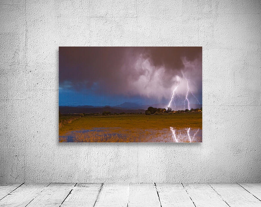 Lightning Striking Longs Peak Foothills 8 Wall Preview