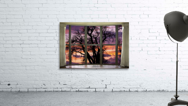 Beautiful Sunset Bay Window View Wall Preview