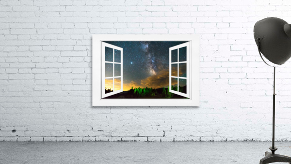 Milky Way Rising Out Of Clouds Open Window View by Bo Insogna