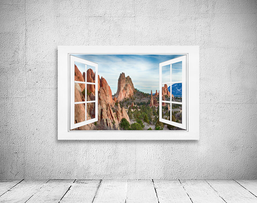 Garden of the Gods White Picture Open Window View Wall Preview