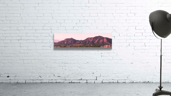 Flatiron First Light Panorama Boulder CO Wall Preview