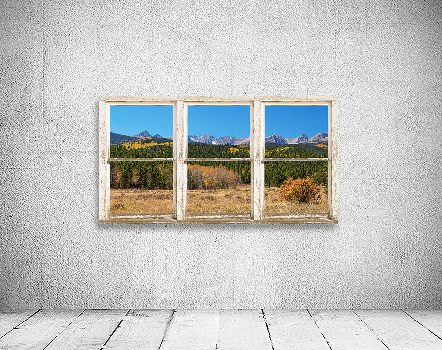 High Elevation Rocky Mountain Peaks Barn Window Wall Preview