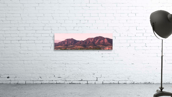 Flatiron first light Panorama Boulder CO Wall Preview