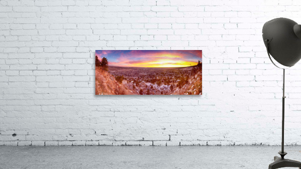 Boulder Colorado Colorful Sunrise Wide Pano by Bo Insogna