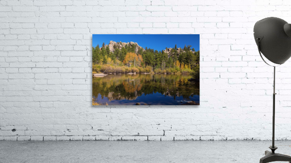 Cool Calm Rocky Mountains Autumn Reflections Wall Preview