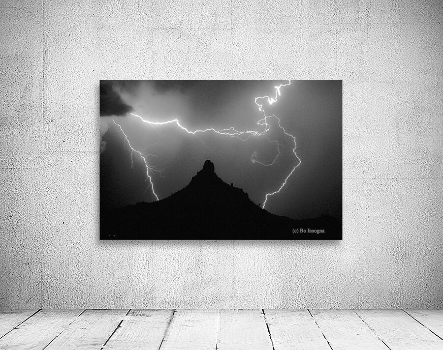 Pinnacle Peak Surrounded by Lightning Bolts