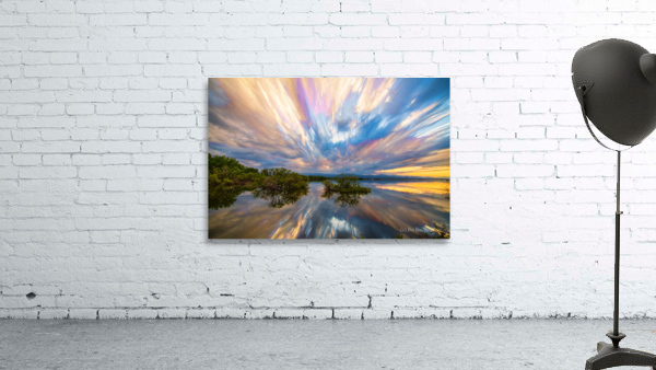 Sunset Lake Reflections Timed Stack  Wall Preview