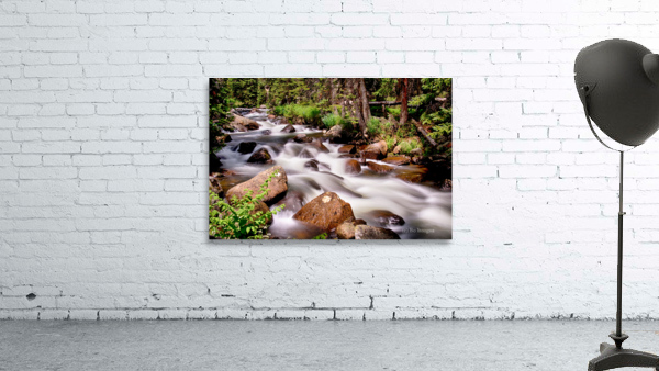 Cascading Rocky Mountain Forest Creek Wall Preview