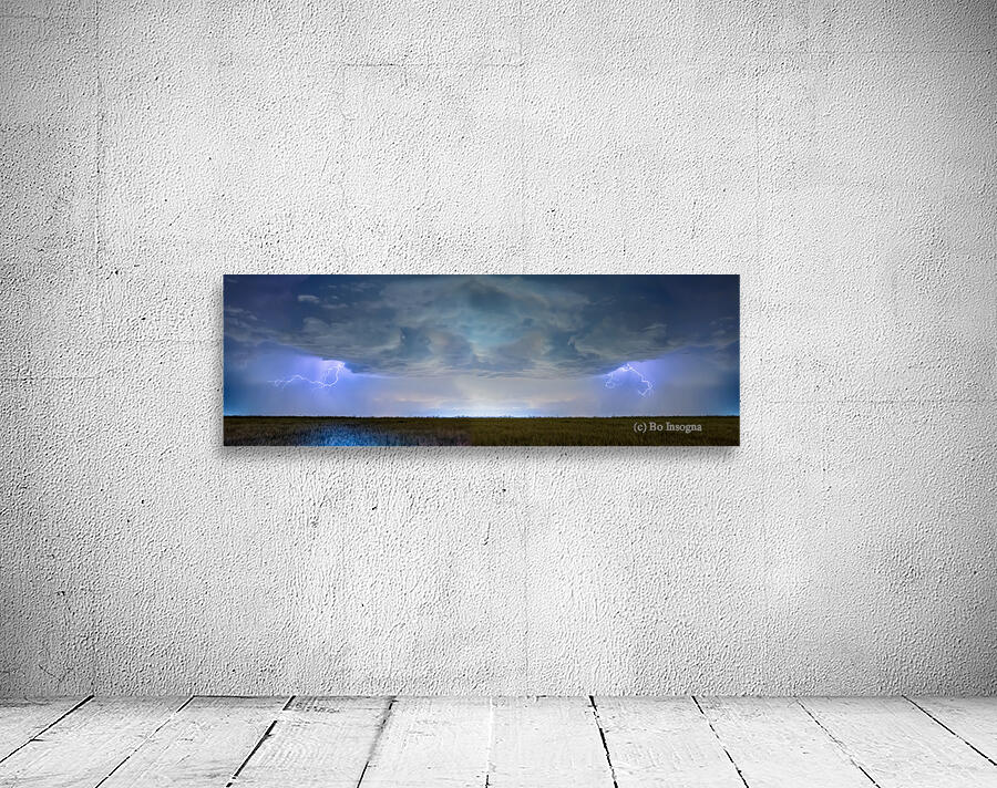 Country Wheat Field Storm Panorama Wall Preview