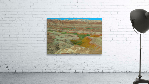 Vibrant Captivating Nature Landscape of Colorful Badlands Wall Preview