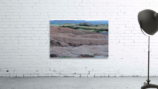 Contrasting Textures - Cracked Badlands and Colorful Grasslands by Bo Insogna