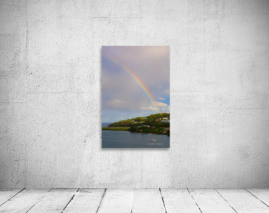Rainbow On The Lighthouse On St Lucia Wall Preview