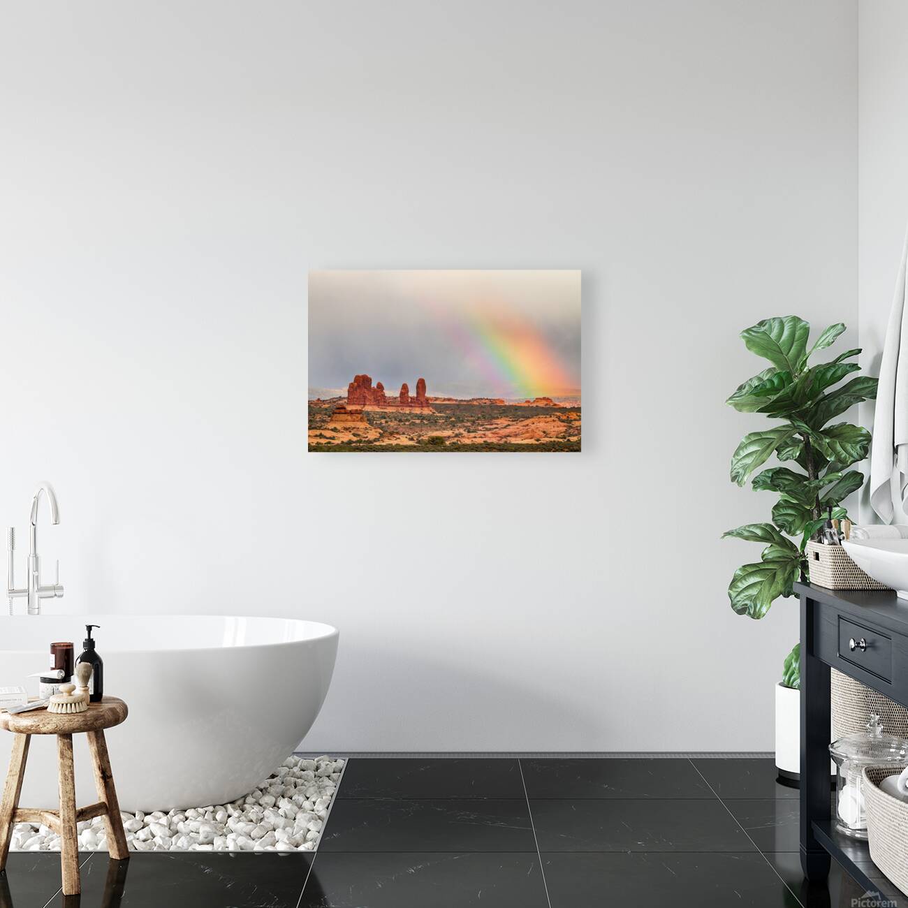 A Desert Rainbows Vibrant Display Reproduction